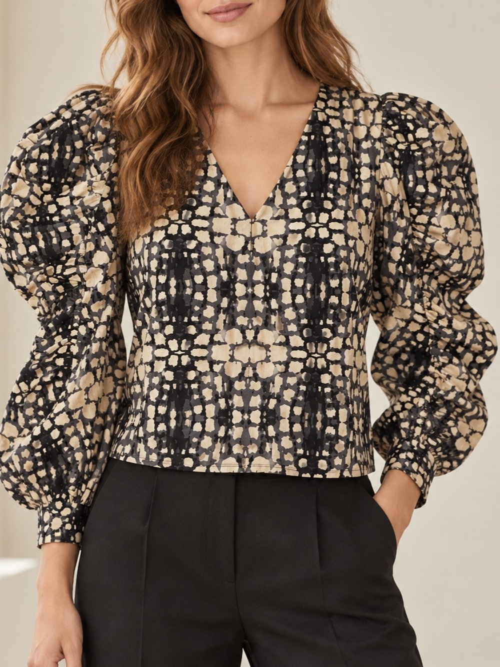 Olivia James the Label Puff Sleeve Top Sz. XS